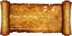 Panyi Attila névjegykártya